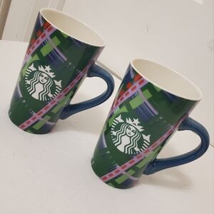 Starbucks Set Of Two Latte Mugs Holiday 2020!